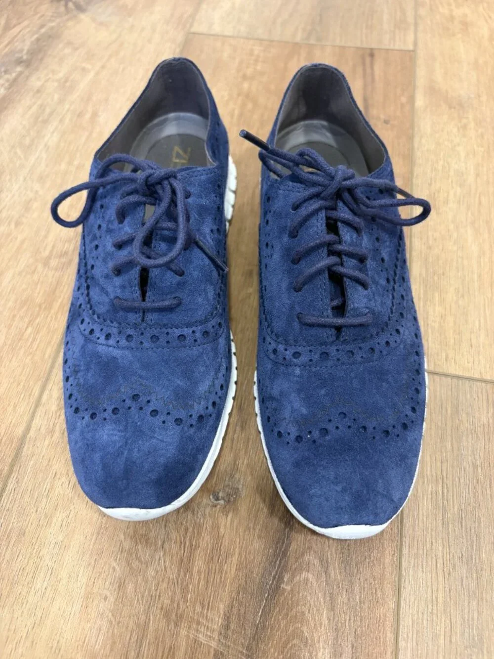 🌟 COLE HAAN 🌟 WOMEN'S ZEROGRAND SUEDE OXFORD SNEAKER NAVY SZ 7 B